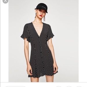 Zara polka dot mini dress